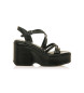 Mustang Lizzy Sandals black -Height 5cm