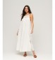 Superdry Biała sukienka w stylu vintage