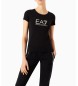 EA7 Glnzendes T-shirt schwarz