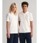 Gant Shield Teens biała koszulka polo piquet