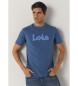 Lois Jeans Niebieska koszulka z krótkim rękawem