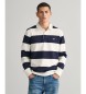 Gant Rugger Heavy bredstribet poloshirt Shield off-white