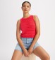 Levi's Superbloom Crochet T-shirt czerwony