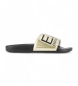 EA7 Teenslippers met gouden maxilogotype