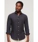 Superdry Long sleeve linen casual shirt dark grey