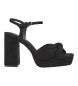 Pepe Jeans Lenny Bow sandals black -Height 10cm heel