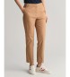 Gant Slim Fit Hose Zigarette braun