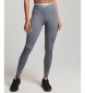 Superdry Leggings attillati elastici con treno grigio