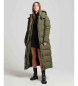 Superdry Ripstop quilted long coat green