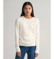 Gant Cotton eights knitted jumper Shield Teen white