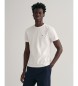 Gant T-shirt bianca con scudo slim fit