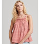 Superdry Vintage pinkes Tank-Top mit Neckholder-Ausschnitt