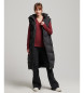 Superdry Long padded waistcoat with hood black