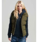 Superdry Hooded quilted waistcoat Everest green