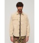 Superdry Surplus beige overshirt i lærred