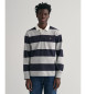 Gant Polo shirt with grey shield stripes