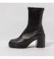 Art Black leather ankle boots -Height heel: 9cm Art Black leather ankle boots -Height heel: 9cm