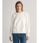 Gant Shield sweatshirt med rund hals, hvid