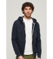 Superdry Sweatshirt mit Kapuze, Reißverschluss und Logo Essential Navy