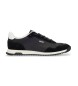 BOSS Sneakers in pelle con lacci in tessuto testurizzato nero