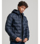 Superdry Korte gewatteerde jas marine