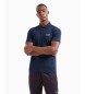 EA7 Core identity polo shirt i stretch bomuld navy