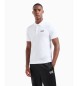 EA7 Core identity white cotton polo shirt