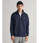 Gant Shield sweatshirt med halv lynlås navy