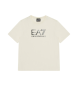 EA7 Visibility Kurzarm-T-Shirt aus weier Baumwolle