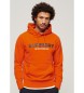 Superdry Loose hooded sweatshirt with logo Sportswear orange