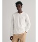 Gant T-shirt a maniche lunghe con scudo bianco