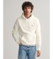 Gant Felpa con cappuccio Shield bianco sporco