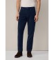 Hackett London Pantalón en tejido elástico de algodón marino