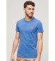 Superdry T-shirt van biologisch katoen met logo Essential blauw