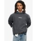 Superdry Sweat ample avec capuche et imprimé micrologo
gris