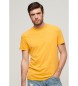 Superdry T-shirt de manga curta flamejada com decote redondo amarelo