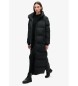 Superdry Long black quilted coat