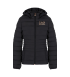 EA7 Steppjacke Core Lady aus recyceltem technischem Gewebe mit Kapuze schwarz