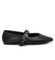 Xti Black buckle ballerinas