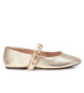 Xti Gold buckle ballerinas