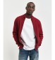 Gant Gilet en laine de mouton très fine avec fermeture éclair de couleur bordeaux