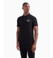 EA7 Visibility stretch cotton polo shirt black