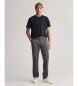 Gant Calas chino de sarja cinzenta de corte justo