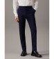 Calvin Klein Slim Fit Anzughose aus Wolle blau