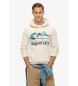 Superdry Sweat à capuche graphique Great Outdoors beige