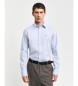 Gant Chemise slim en popeline élastique bleu