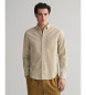 Gant Camisa Regular Fit de pana beige