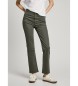 Pepe Jeans Pantaloni 5 tasche in cotone elasticizzato verde Tessa