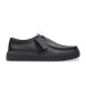 Clarks Usnjeni čevlji Torhill Lo    črna