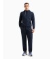 EA7 Zichtbaarheid marineblauw katoenen sweatshirt met capuchon  